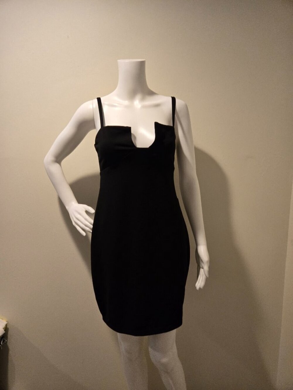 NWT Express Square Neck Black Sleeveless Dress M